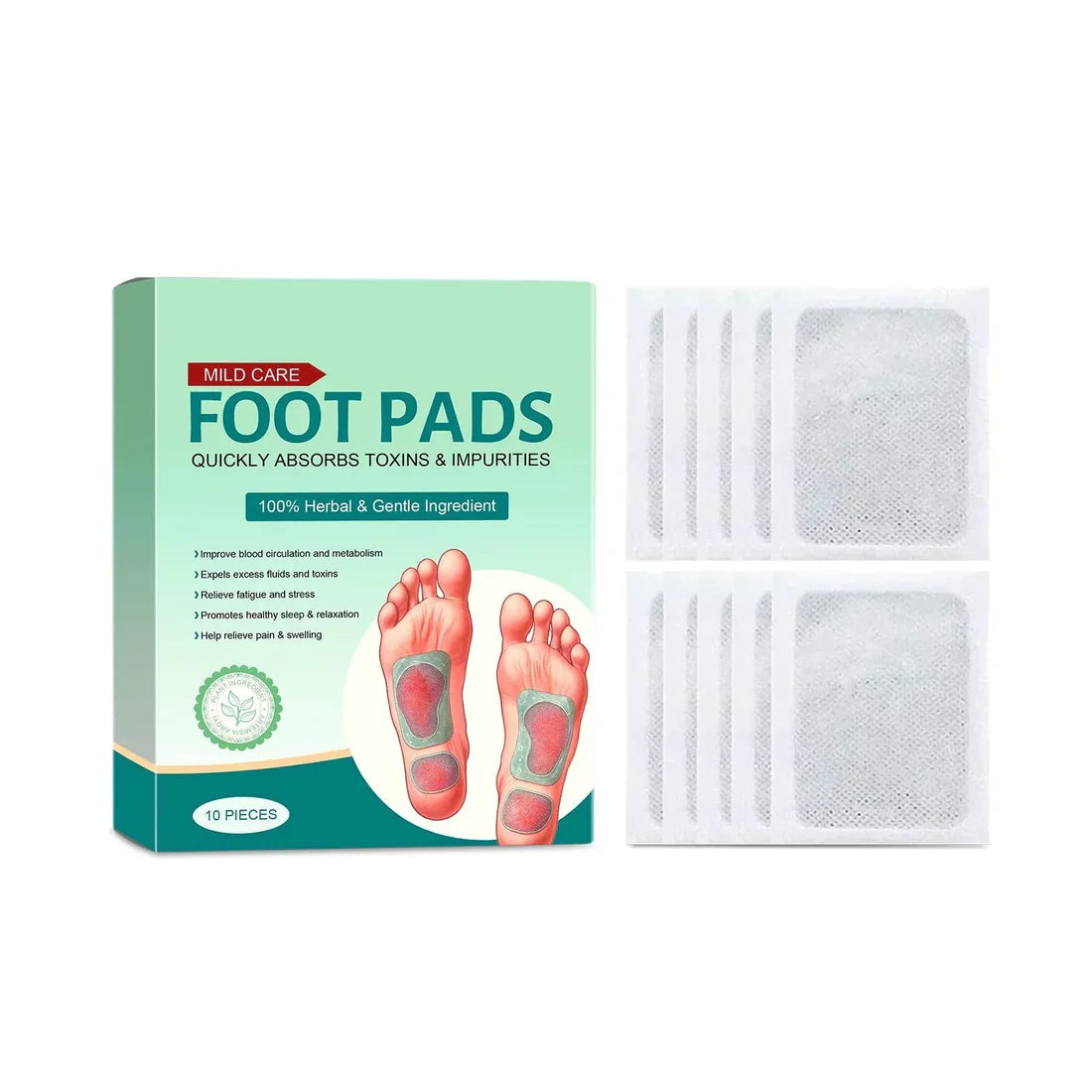 (BUY 1 GET 1 FREE) 60 Patches - Detox Foot Pads (100% Merbal & Gentle Ingredients)